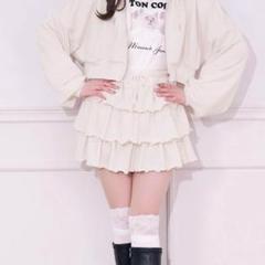 【apres jour】　アイボリー スカートセットアップ 可愛い ミニスカ