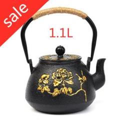 鋳鉄 純粋な手 南部鉄器 急須 鉄瓶 ティーポット 約1.1L