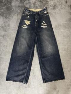 【美品/タグ付】BALENCIAGA バレンシアガ ダメージ バギーデニム XS
