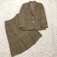 未使用級 BURBERRYS セットアップ カシミヤ混 金ボタン ノーカラー