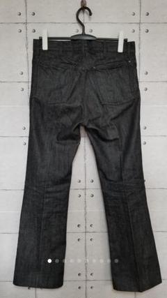 美品✨ビンテージ　希少　古着　サンローラン　黒　ズボン　黒パン　ダメージジーンズ SAINT LAURENT - 希少 オールドイヴサンローラン YSL刺繍