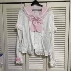 日*1様 Angelic pretty 半袖シャーリングブラウス ピンク Angelic Pretty ブラウス 半袖 ピンク タグ付き