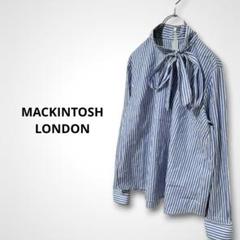 MACKINTOSH LONDON ボウタイシャツ ストライプ ブルー 38のサムネイル
