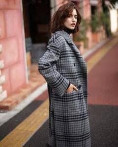 IRENE アイレネ チェック ポンチョ ロングコート