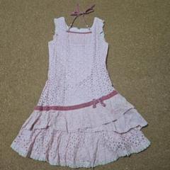 シャーリーテンプル ピンクレースノースリーブワンピース 140cm