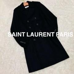 サンローランパリ　エディ期　14AW ネイビー　ロングピーコート　44 サンローランパリ エディ期 14AW ネイビー ロングピーコート 44