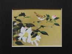 後藤順一、山茶花、希少画集・額装画、新品・日本製額縁付、状態良好 後藤順一、山茶花、希少画集・額装画、新品・日本製額縁付、状態