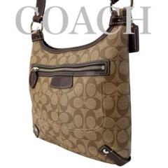 【美品】美品 COACH ショルダーバッグ PVC シグネチャー レザー121
