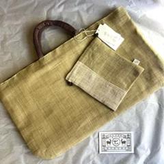 未使用保管品 中川政七商店　真田紐　トートバッグ　巾着付き　浦和柳　麻 未使用保管品 中川政七商店真田紐トートバッグ巾着付き浦和柳麻