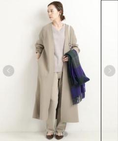 イエナ／美品❤️MANTECOダブルフェイスリバーコート ベージュ38 イエナ MANTECOダブルフェイスコート ベージュ34