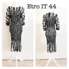 エトロの花柄とペイズリー柄のシルク製ラップドレス, IT44