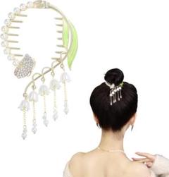 EZ PEACH ヘアクリップ お団子ヘアメーカー ヘアピン ヘアピンパール