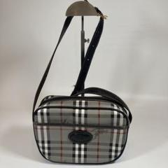 BURBERRY バーバリー ショルダーバッグ キャンバス ノバチェック グレー