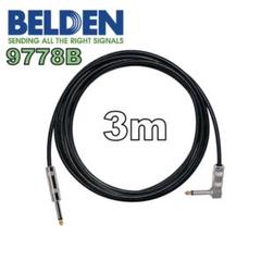 BELDEN 9778B 片側L型 3m ギター ベース シールド