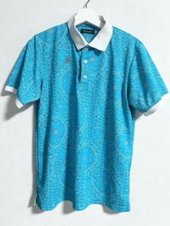 レザレクション　ポロシャツ　メンズ　青　ターコイズブルー M　ゴルフ　シャツ レザレクション ポロシャツ メンズ 青 ターコイズブルー M