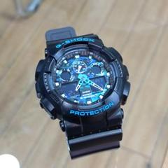 【美品】CASIO　G-SHOCK　GA-100CB ブルーカモフラージュ