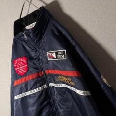 希少XL★カンタベリー CANTERBURY 中綿ナイロンブルゾン 刺繍ワッペン