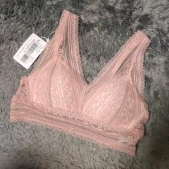 【レースレディース】フレンチレース ノンワイヤー ブラジャー 新品未使用 ピンクのサムネイル