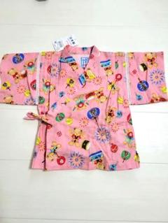 ミキハウス　ベア甚平　ピンク　90cm 　新品