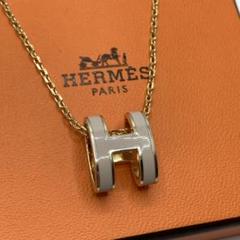 ❤美品❤エルメスHERMESラッカーウッドネックレス大ぶり904