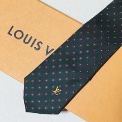 美品 ルイヴィトン Louis Vuitton ネクタイ シルク100%