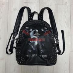 Philipp Plein スタッズ スカル シープレザー 本革 リュック Philipp Plein スタッズ スカル シープレザー 本革 リュック