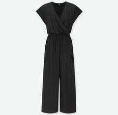 ユニクロ　UNIQLO カシュクールオールインワン　S ネイビー