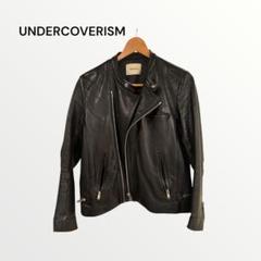 UNDERCOVER 配色切替レザーライダースジャケット　1サイズ　美品 UNDERCOVER 配色切替レザーライダースジャケット1サイズ美品