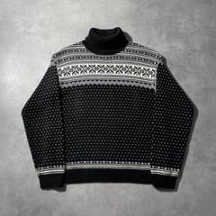 90s〜 L.L.Bean black cotton knit sweater