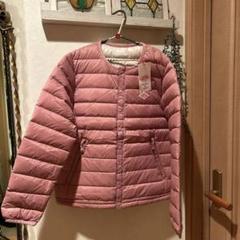極美品　DANTONダントン 春インナーダウン　桜ピンク　お花見　34 極美品DANTONダントン 春インナーダウン桜ピンクお花見34