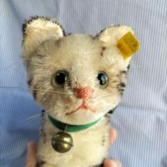 【子猫 Tabby タビー 14cm】ヴィンテージ シュタイフ 美品 アンティークシュタイフ steiff ネコ tabby ぬいぐるみ