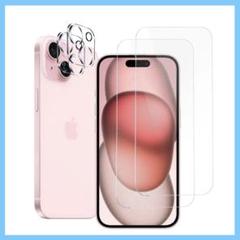 iPhone 15 Plus 用ガラスフィルム+カメラフィルム 強化ガラス