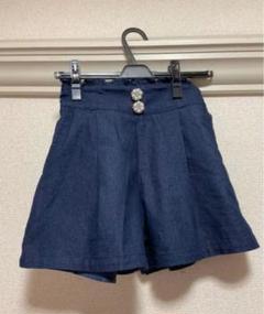 ビジュー付きデニムショートパンツ
