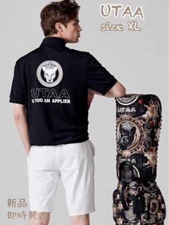 新品☞最終値下！UTAAユタ　速乾性ポロシャツ／XL⚫︎背中プリンター半袖 残り2点☞在庫処分！UTAAユタ 速乾性ポロシャツ／XL⚫︎背中