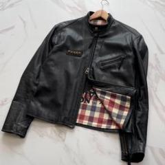希少　DITA　高級ライダース　スタッズ　グラフィック　革ジャン　ブラック　黒