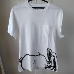 ホワイト ユニクロコラボスヌーピーカウズ TシャツKAWS
