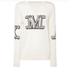 近年美品　MaxMara マックスマーラ　カシミヤ100% ロゴ　装飾　セーター 2025年最新】maxmara ニット ロゴの人気アイテム - メルカリ