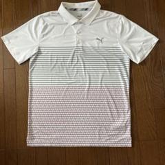 PUMA ゴルフシャツ Lサイズ ストライプ