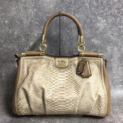 COACH 【COACH】コーチ トートバッグ ハンドバッグ パイソン柄