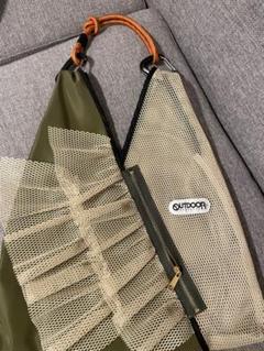 OUTDOOR RISLEY バッグ　カーキ　1回使用　しみあり OUTDOOR RISLEY バッグ カーキ 1回使用 しみあり OUTDOOR RISLEY