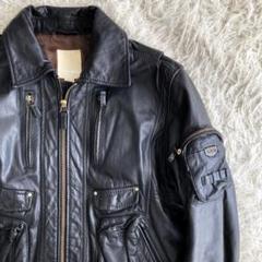 【極美品】ディーゼル シングルライダース ジャケット ラムレザー 羊革 DIESEL BLACK GOLD - DIESEL ディーゼル BLACK GOLD ラムスキン