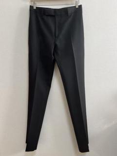 【未使用級】CELINE セリーヌ カシミア スラックス　ブラック×ホワイト セリーヌ CELINE マーガレット ワイドスラックスパンツ