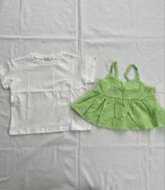 即購入OK ペアマノン　半袖　レースキャミセットTシャツ　90cm 新品