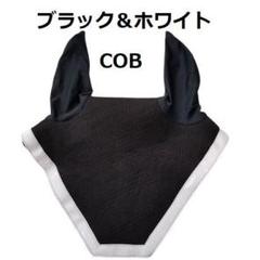 エアメッシュ　イヤーネット　ブラック&amp;ブラックF　エナメルトリム　乗馬　馬術 処分品 ブラック2枚 エアメッシュ イヤーネット エナメルトリム