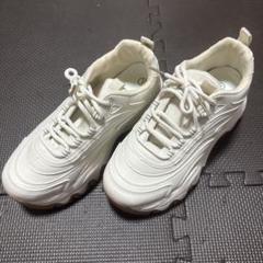 （厚底）ホワイト スニーカー Lサイズ