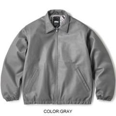【FTC】LEATHER HARRINGTON JACKET　グレー　M　未使用