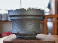 【最終値下げ】陶器植木鉢 作家鉢 ハンドメイド 塊根植物 Lサイズ A-529のサムネイル