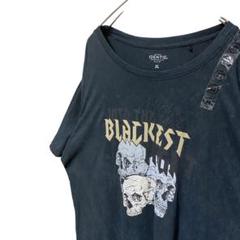 BLACKEST ドクロ　スカル 骸骨　IDENTIC Tシャツ ブラック　XL
