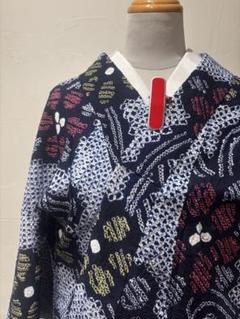 有松絞り 浴衣 赤と黄色の花と唐草 中古美品 - メルカリ