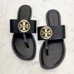 Tory Burch ゴールド フラットサンダル 7M 24cm TORY BURCH サンダル キラ スポーツサンダル レディース